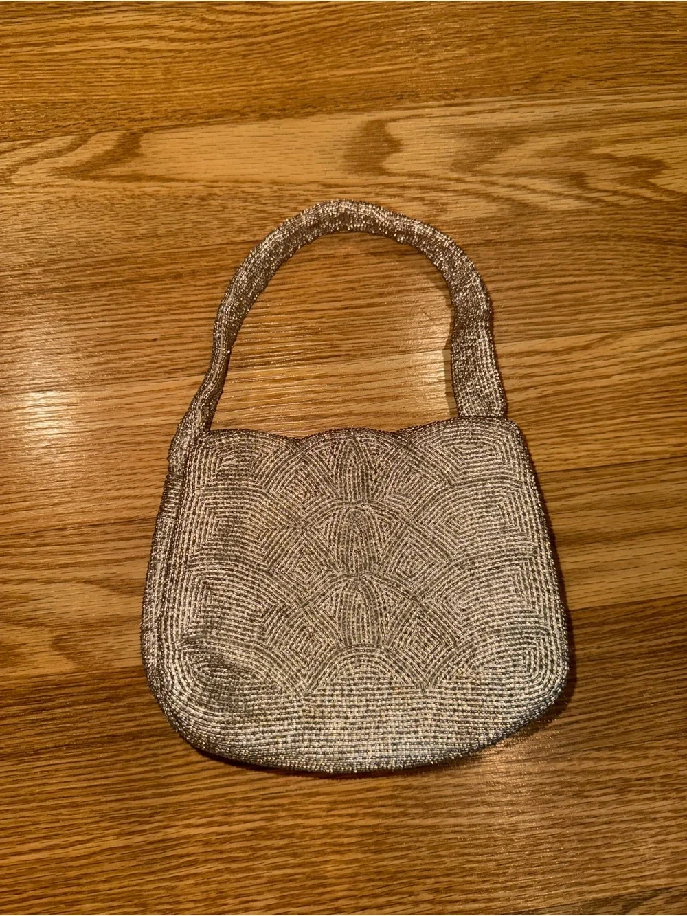 Vintage Walborg Silver Beaded Evening Bag